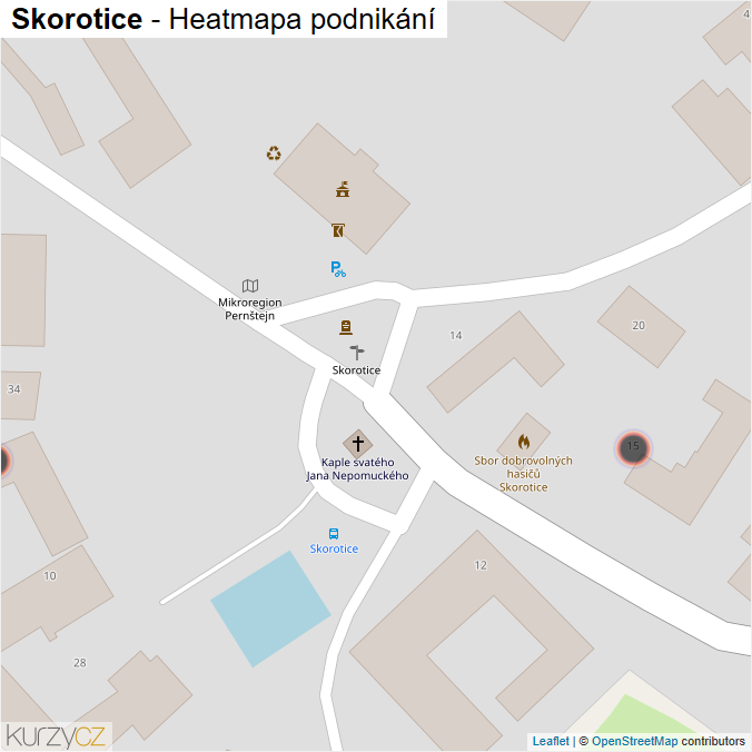 Mapa Skorotice - Firmy v obci.