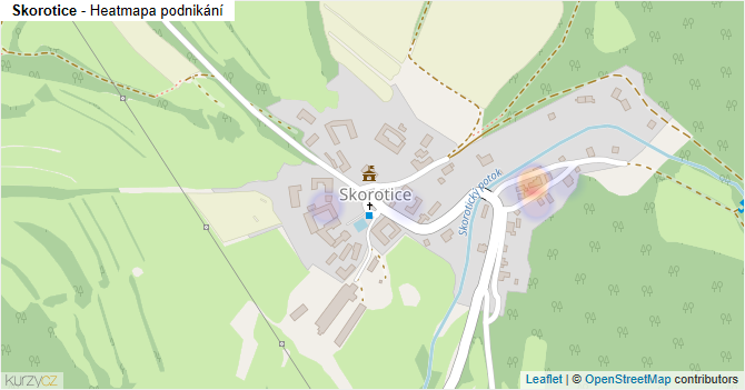 Skorotice - mapa podnikání