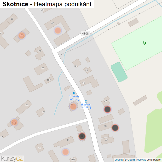 Mapa Skotnice - Firmy v obci.