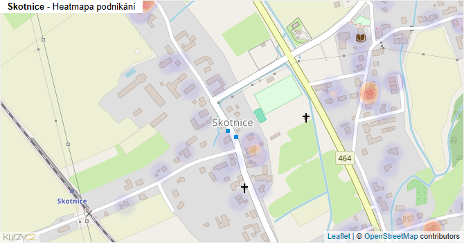 Skotnice - mapa podnikání