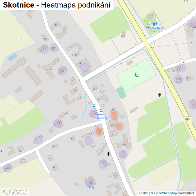Mapa Skotnice - Firmy v části obce.