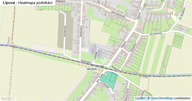 Lipová - mapa podnikání