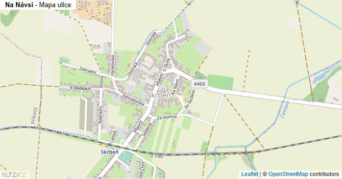 Na Návsi - mapa ulice
