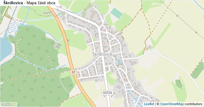 Škrdlovice - mapa části obce