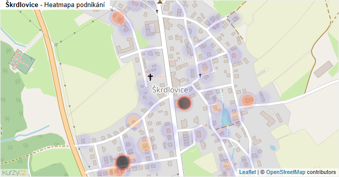 Škrdlovice - mapa podnikání