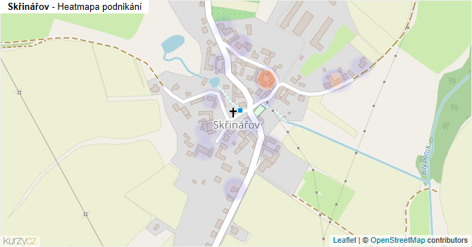 Skřinářov - mapa podnikání