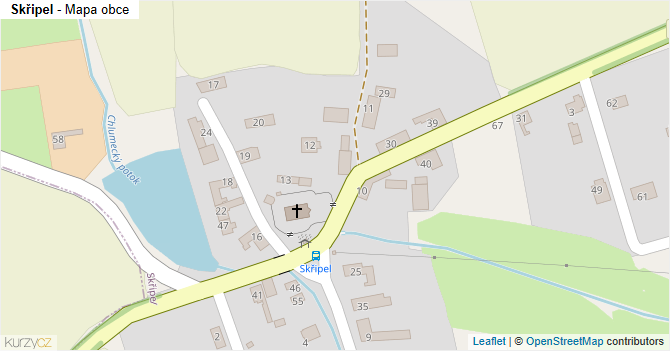 Skřipel - mapa obce