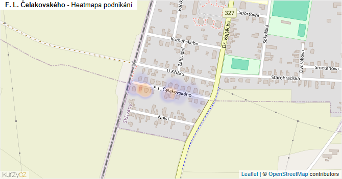 F. L. Čelakovského - mapa podnikání