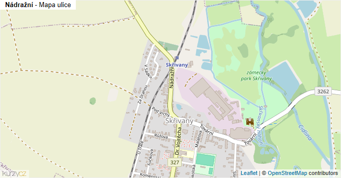 Nádražní - mapa ulice