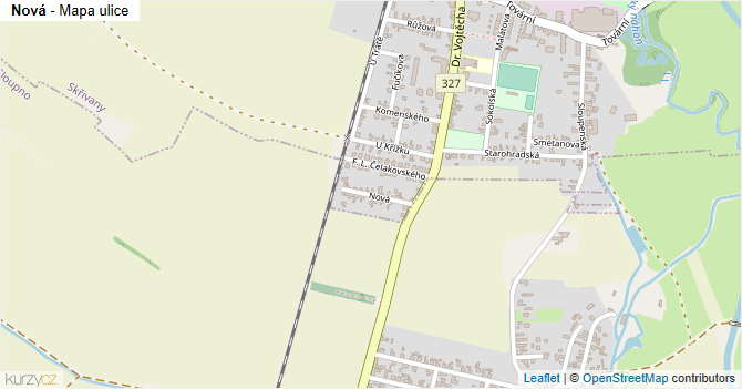 Nová - mapa ulice