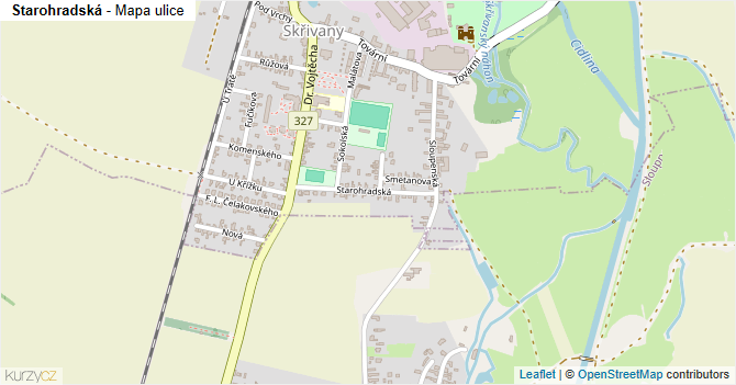 Starohradská - mapa ulice