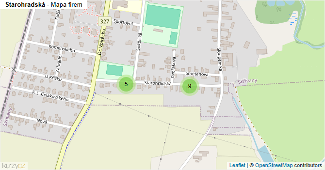 Starohradská - mapa firem