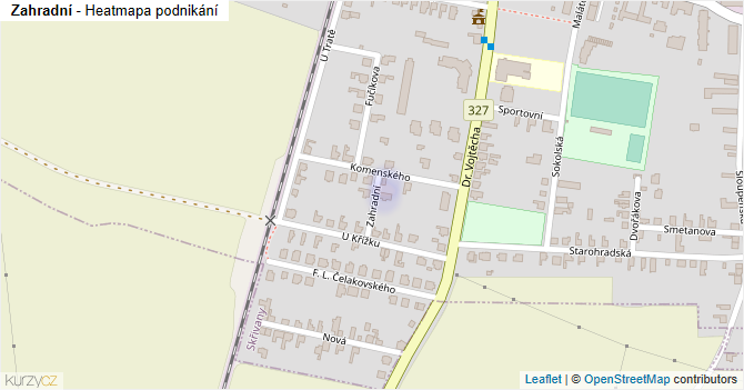 Zahradní - mapa podnikání