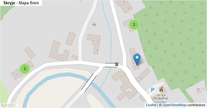 Skryje - mapa firem