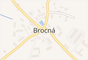 Brocná v obci Skuhrov nad Bělou - mapa části obce