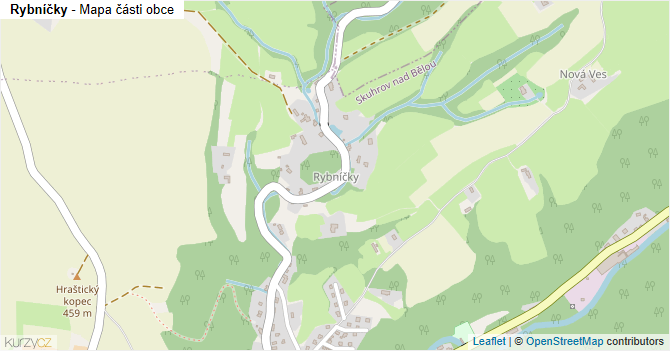 Rybníčky - mapa části obce