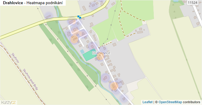 Drahlovice - mapa podnikání