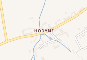 Hodyně v obci Skuhrov - mapa části obce
