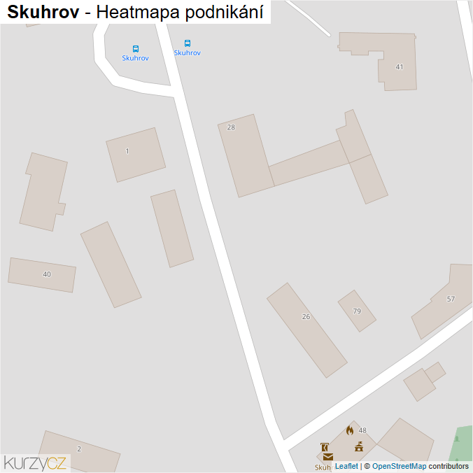 Mapa Skuhrov - Firmy v obci.