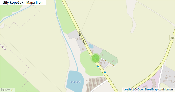 Bílý kopeček - mapa firem