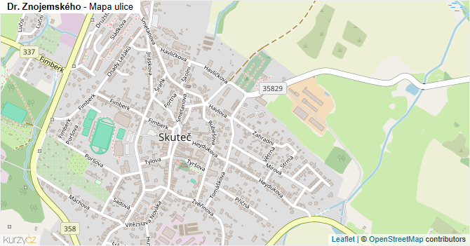 Dr. Znojemského - mapa ulice