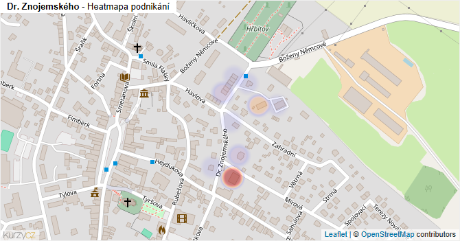 Dr. Znojemského - mapa podnikání