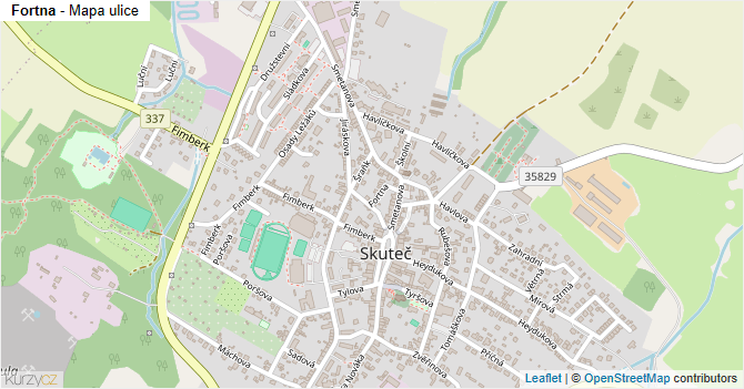 Fortna - mapa ulice