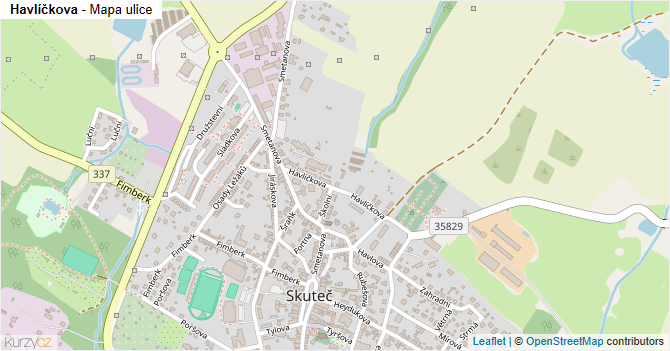 Havlíčkova - mapa ulice