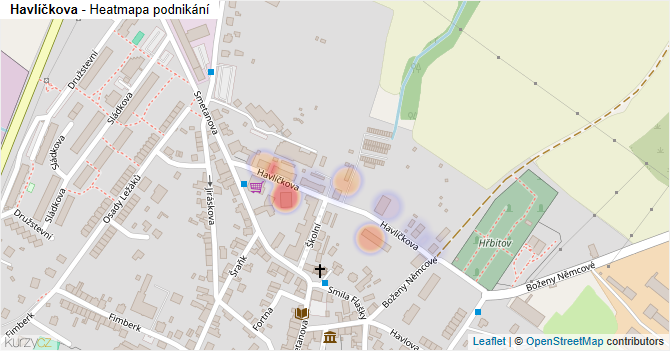 Havlíčkova - mapa podnikání