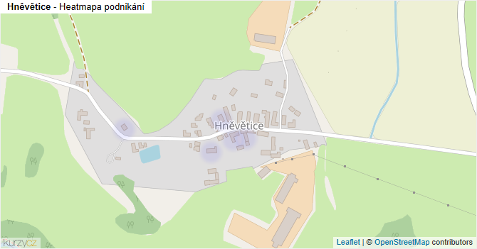 Hněvětice - mapa podnikání