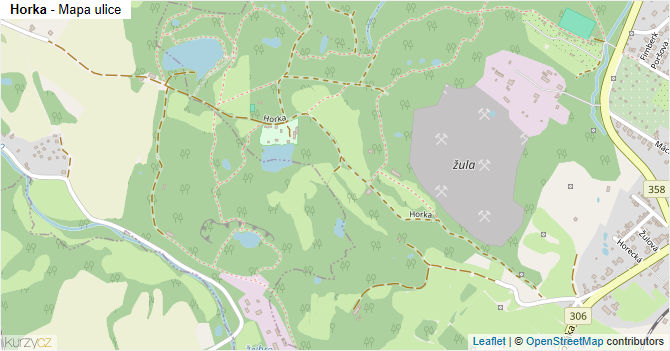 Horka - mapa ulice