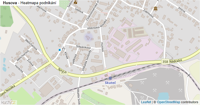 Husova - mapa podnikání