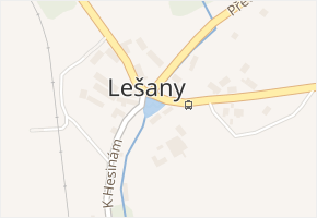 Lešany v obci Skuteč - mapa části obce