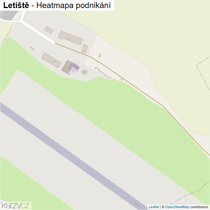 Mapa Letiště - Firmy v ulici.