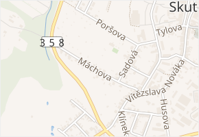 Máchova v obci Skuteč - mapa ulice