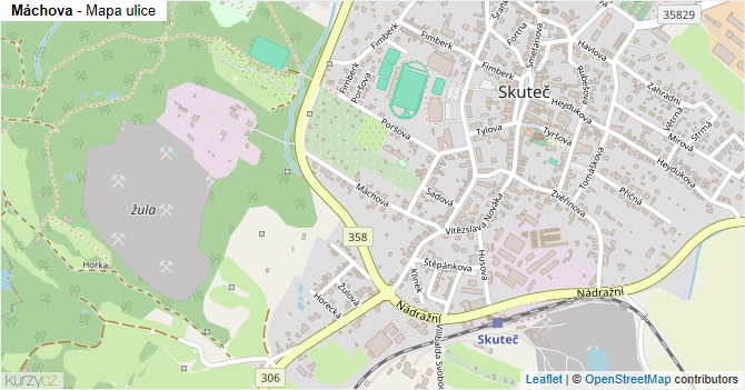 Máchova - mapa ulice