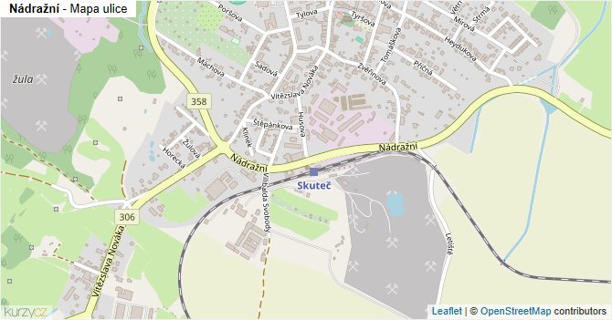 Nádražní - mapa ulice