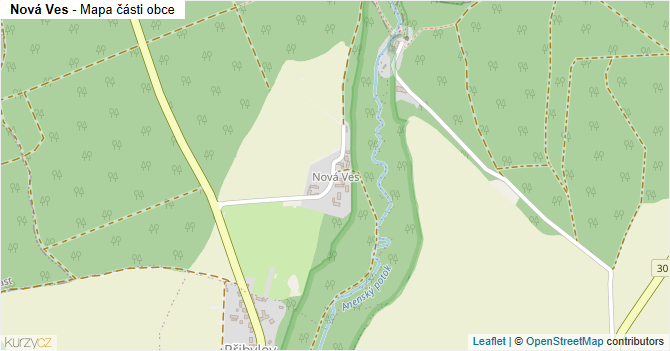 Nová Ves - mapa části obce