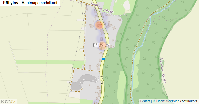 Přibylov - mapa podnikání
