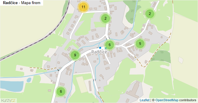 Radčice - mapa firem