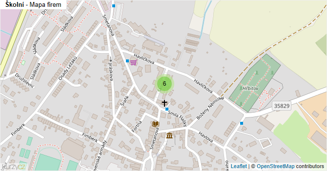 Školní - mapa firem