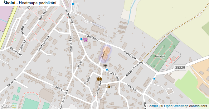 Školní - mapa podnikání