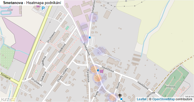 Smetanova - mapa podnikání