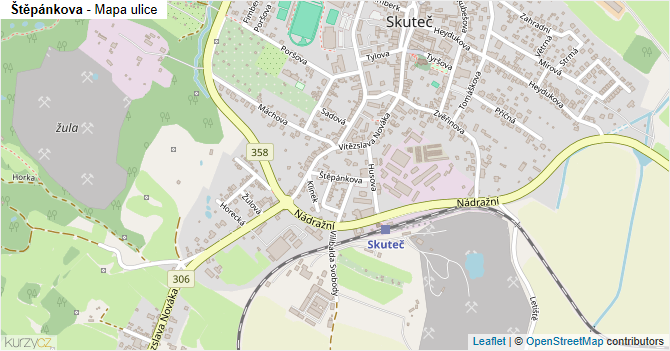 Štěpánkova - mapa ulice