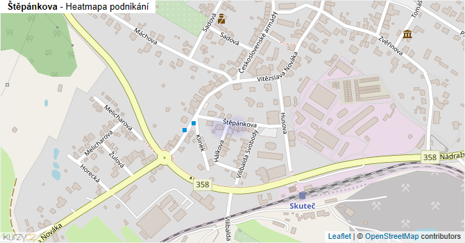 Štěpánkova - mapa podnikání