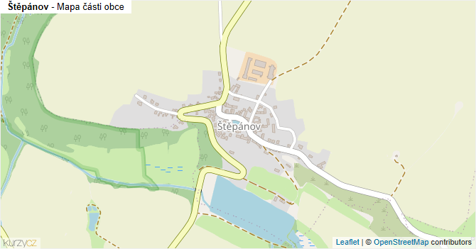 Štěpánov - mapa části obce