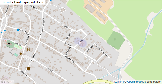Strmá - mapa podnikání