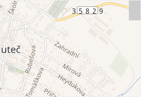 Zahradní v obci Skuteč - mapa ulice