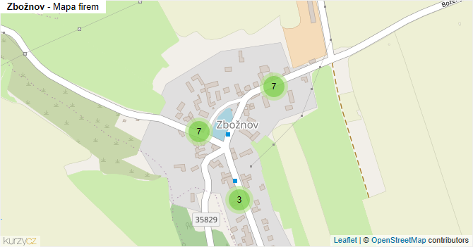 Zbožnov - mapa firem