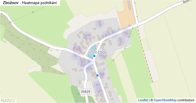 Zbožnov - mapa podnikání